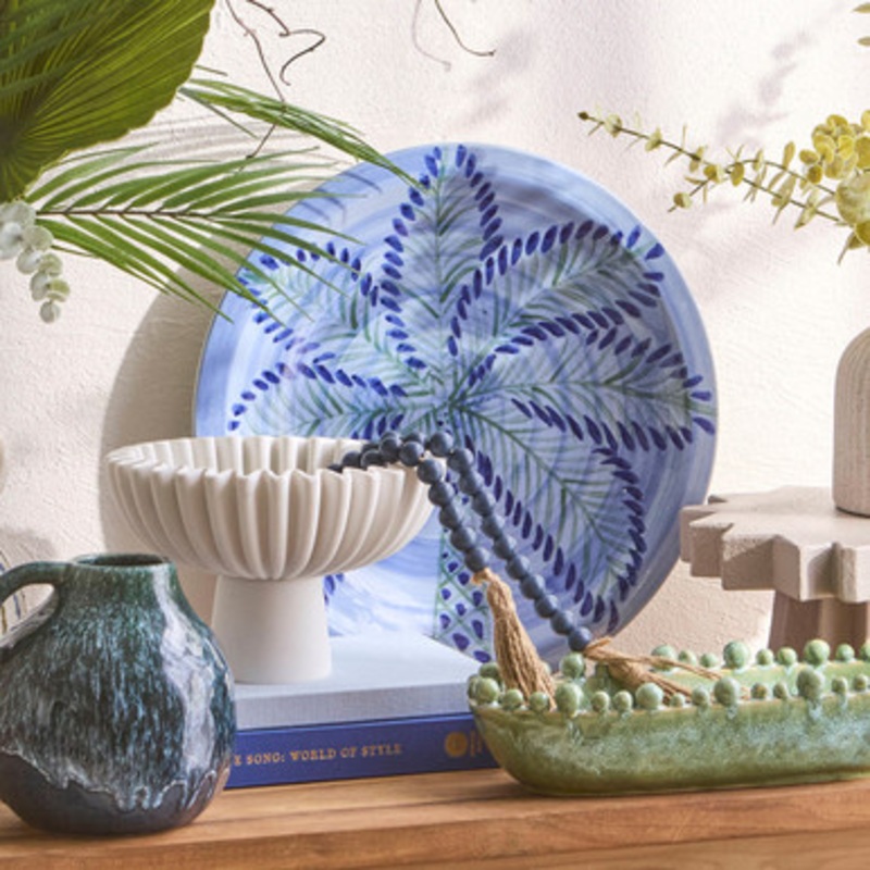Sunny Palm Decorative Plate [MUSHSUNPPW25]
