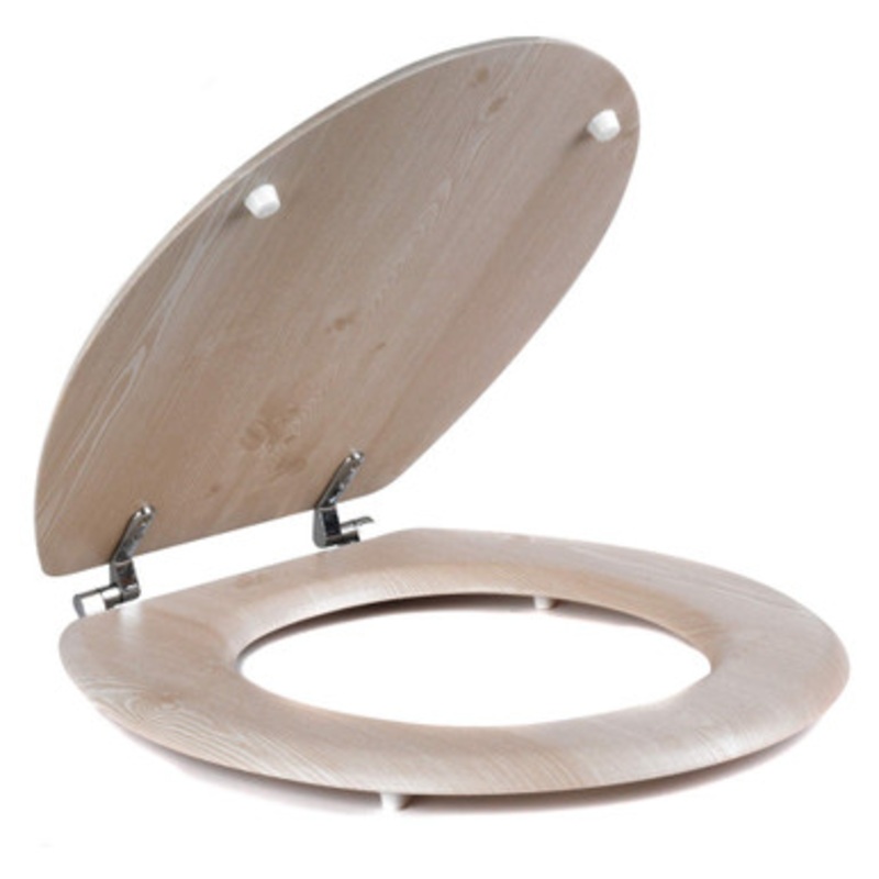 Wooden MDF Toilet Seat – White Oak