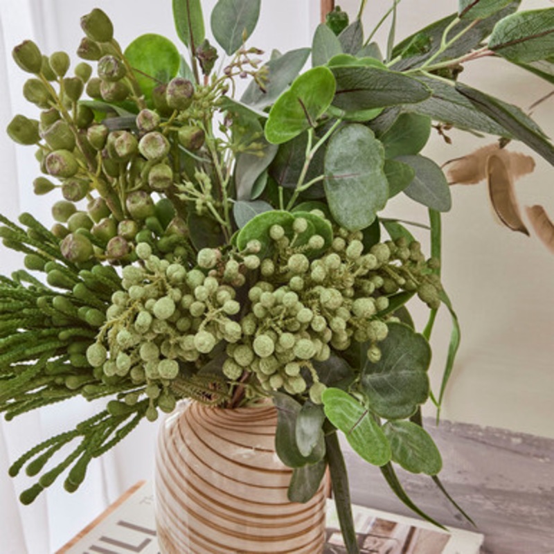 Artificial Brunia Eucalyptus Bouquet [MUSLBRUNI24]