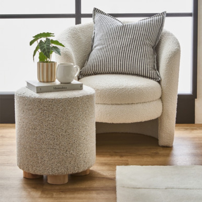 Elody Speckled Boucle Pouf [HABLELPOU24]