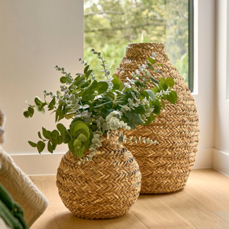 Hazel Woven Seagrass Vase [HABHHAXVW24]