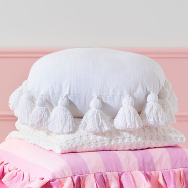 Samira Round Chunky Tassel Cushion [MUSLSAMIRR21]