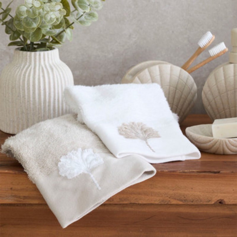 Cotton Bamboo Palm Hand Towel 2 Pack [MUSBBAMBO24]