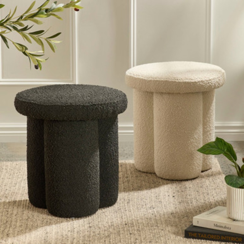 Ollie Boucle Ottoman [MUSLOLLIE23]
