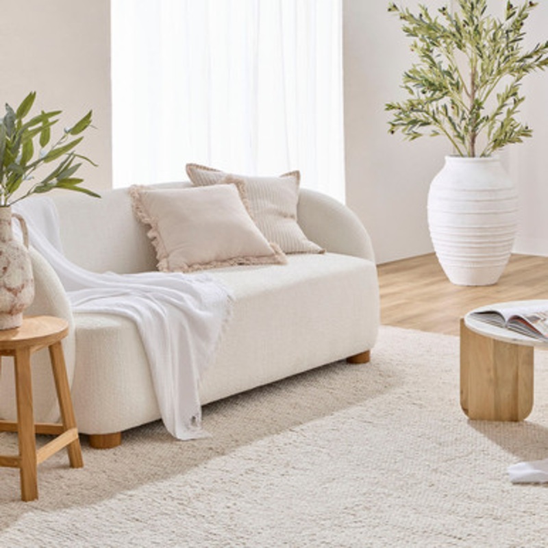 Pebbles Beige Medium Wool Floor Rug [HABLPEBBL16B]