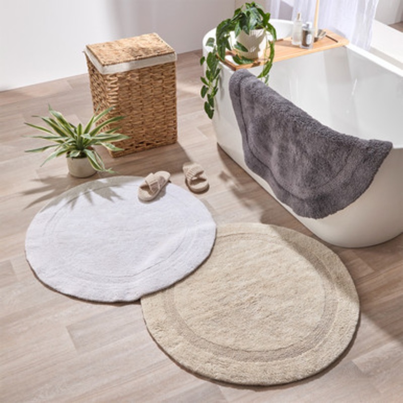 Resort Reversible Bath Mat Round [MUSARESOR13_BRN]