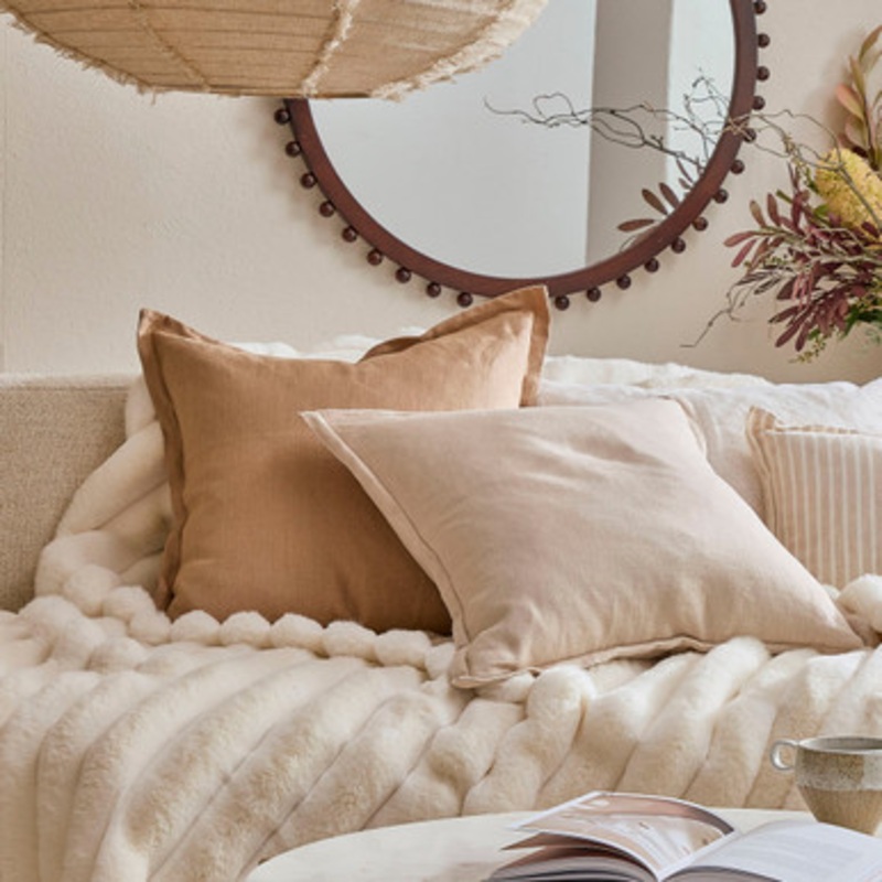Sahara Linen Feather Cushion [MUSLSAHAR19]