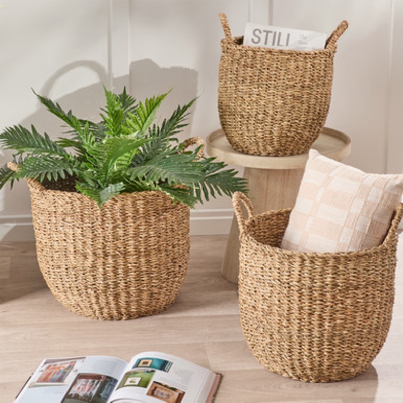 Sutton Round Basket with Handles [HABHSURBS24]