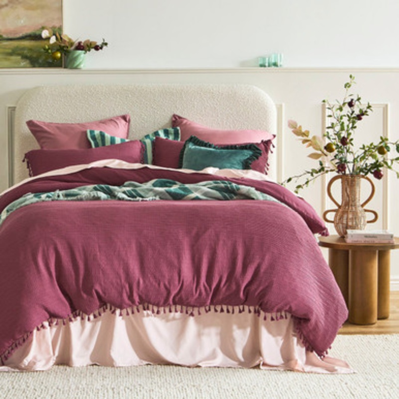 Talia Plum Quilt Cover Set [ESSBTALIA22K]