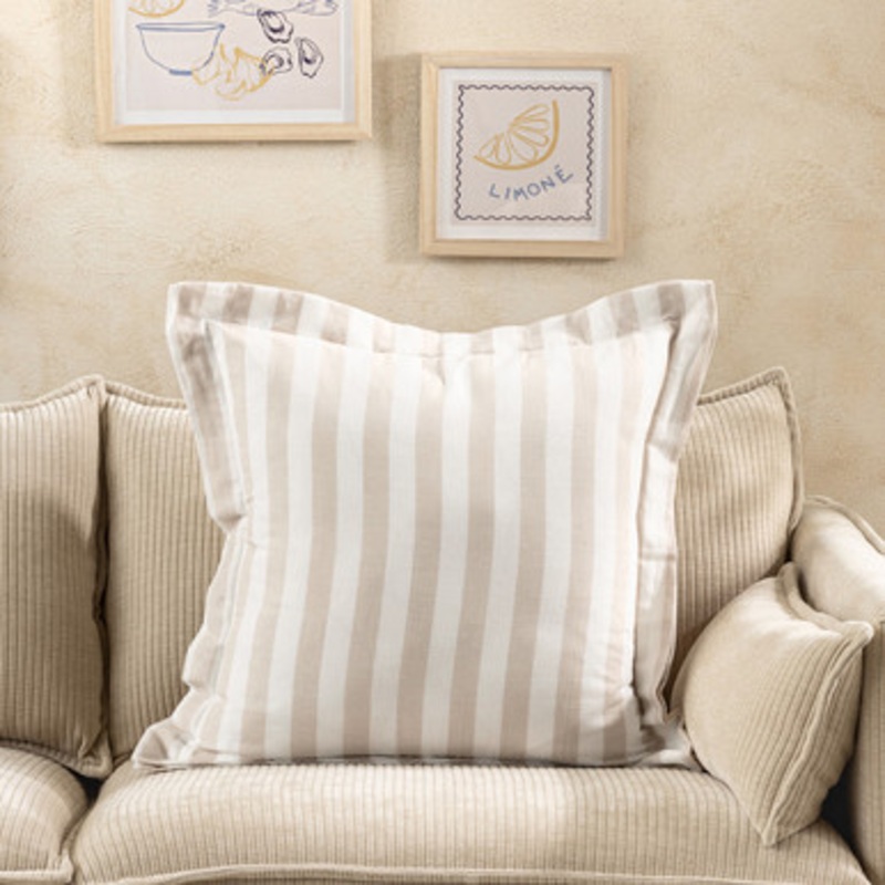 Frankie Stripe Large Feather Cushion [HABLFRASC21_SQ60]
