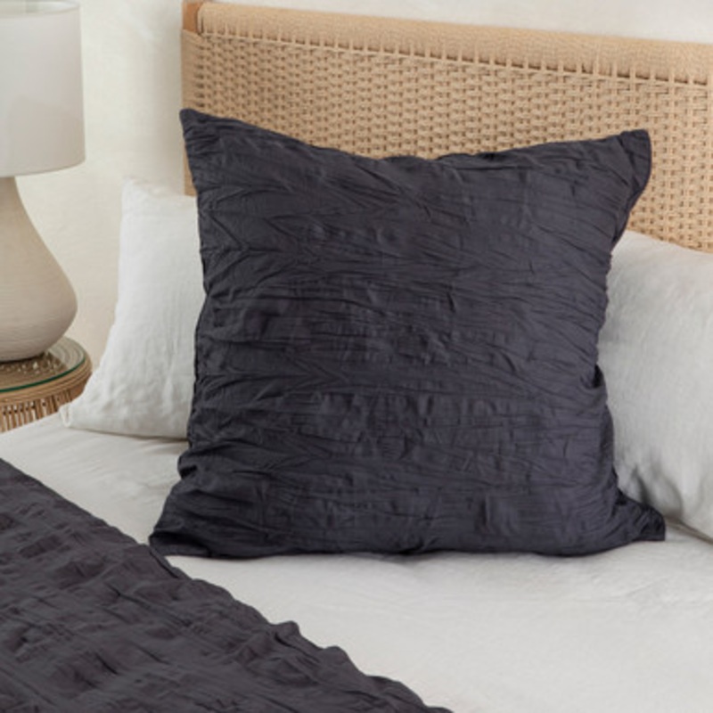 Greta Charcoal European Pillowcase [ESSBGREEU22B]