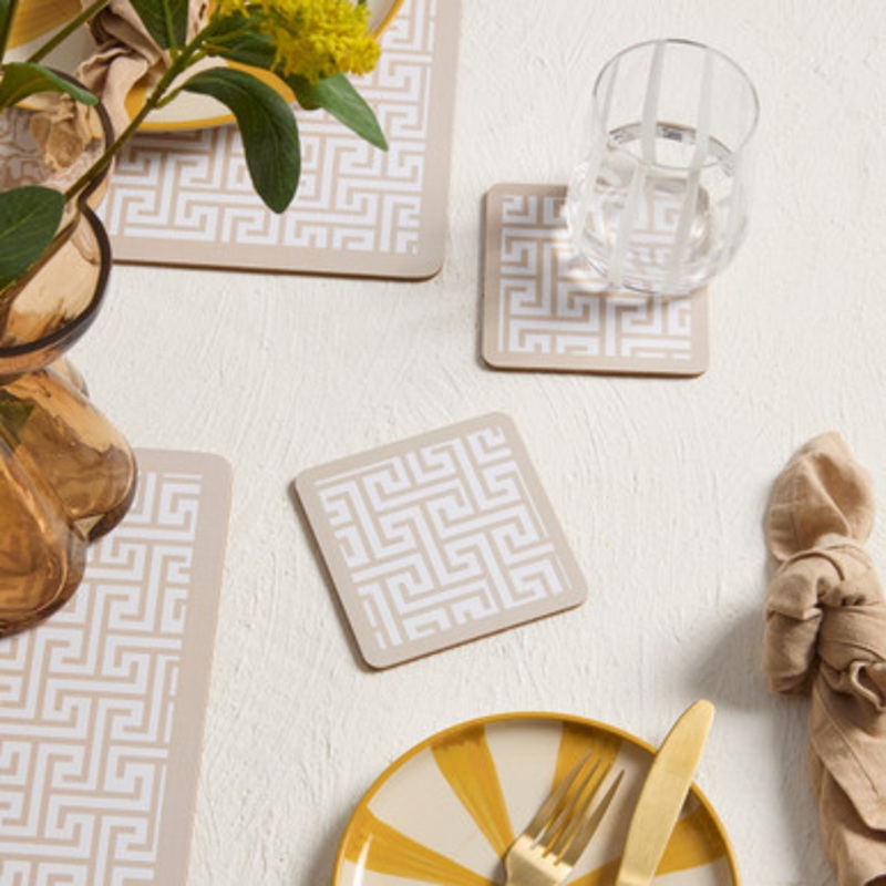 Monaco Geo Cork Coaster 6 Pack [MUSLMONCPS24]