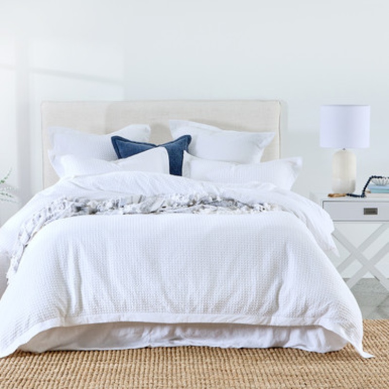Waffle White Quilt Cover Set [MUSBWAFFQC24A]